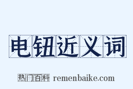 电钮近义词是什么意思的图片